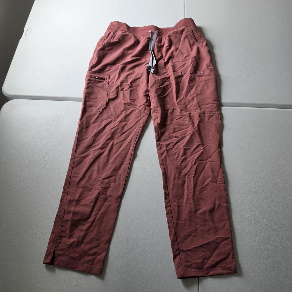 FIGS Technical Collection HW Yola Pants Womens XL Tall Pink Cargo Scrub Stretch
